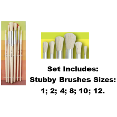 Dala 504 Stubby Paint Brushes Set of 6  